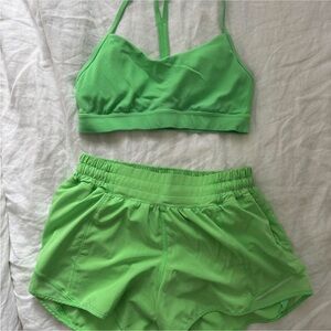 Lululemon sport bra and shorts size 6